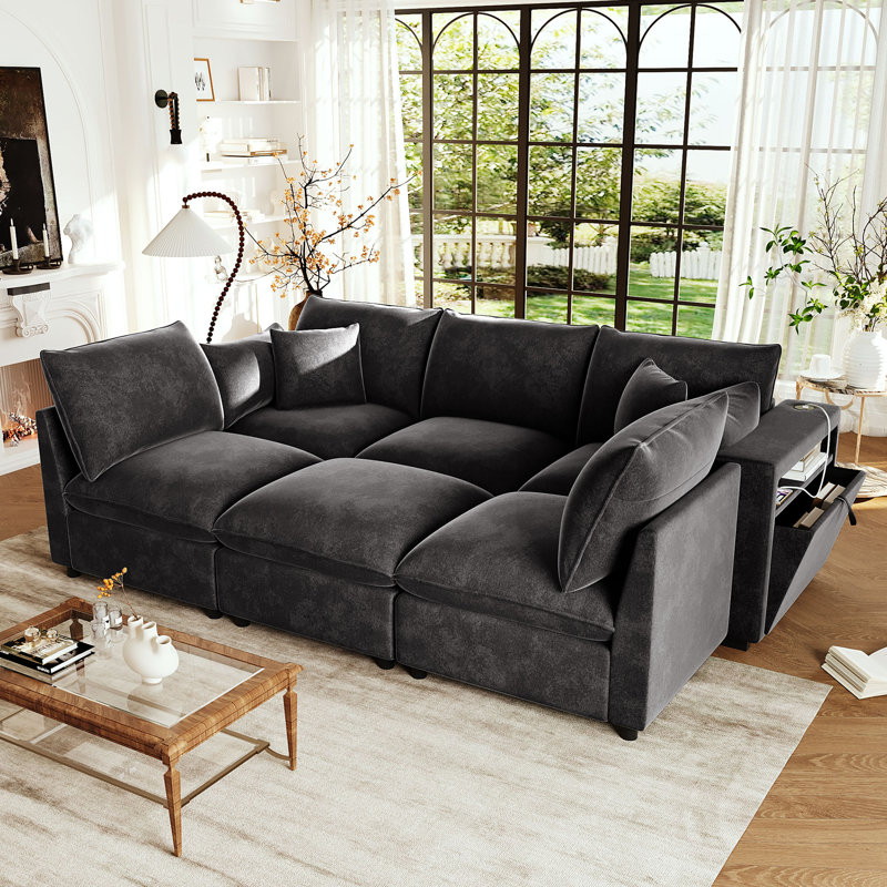 Canapé modulaire Modern, Noir