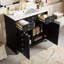  36'' Bathroom Vanity with Ceramic Sink Combo, Solid Wood Frame Freestanding Storage Cabinet with 2 Drawers and Soft Closing Doors, Black