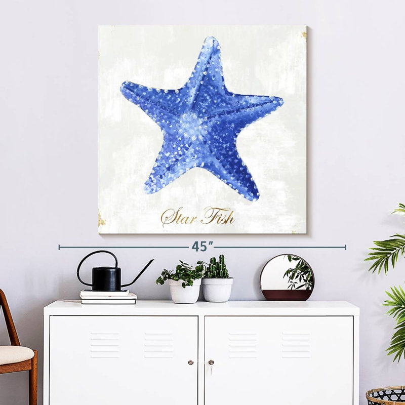 Brampt Blue Starfish, 33" H x 33" W
