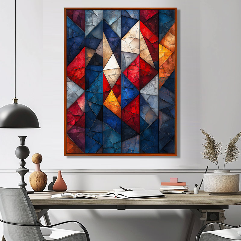 «Norven Unity In Force Usa Flag Fragments IV», art mural sur toile Patriotist, H 20 po x l 12 po, Brun