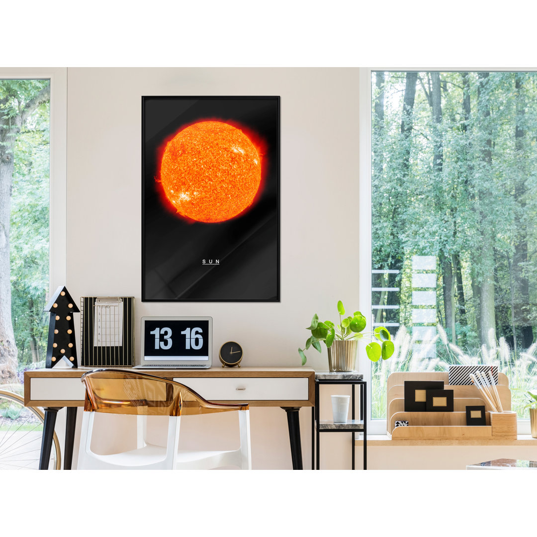 Das Sonnensystem Sonne - Bilderrahmen Grafikdruck auf Papier