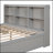 Bed With Side Bookcase, Drawers