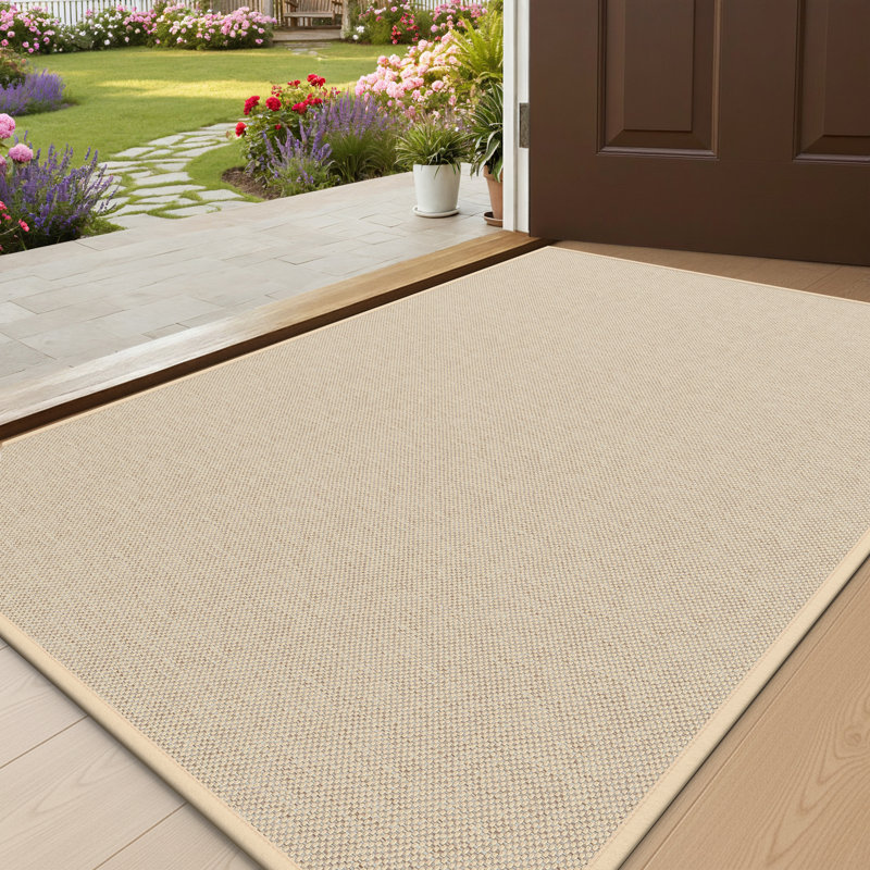 Non Slip Door Mat Indoor Entrance, Rubber Backing, 24" W x 36" L