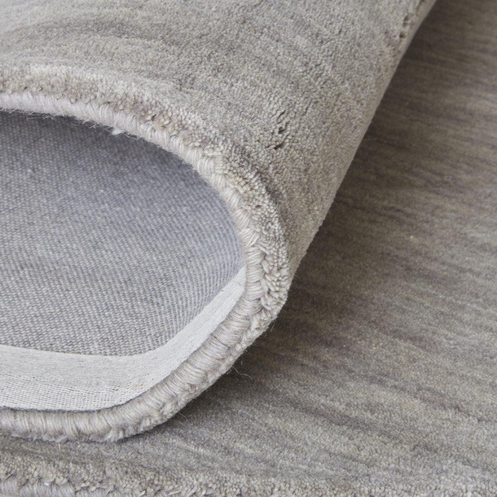 Kaden Warm Gray Hand-Woven Wool Rug, Runner 2'6" x 8'