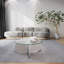 Table basse moderne blanche de 29,5 po x 13,8 po x 29,5 po | 100% plateau en verre trempé et 100% panneau de particules recouvert de mélamine, épaisseur: 0,7 pouce | Conception élégante et durable, parfaite pour le salon et les espaces contemporains-355182544