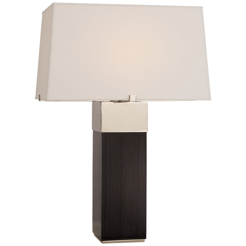 Hardy Table Lamp, Black Ebony and Polished Nickel