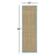 Auckland Bamboo Natural/Turquoise Area Rug