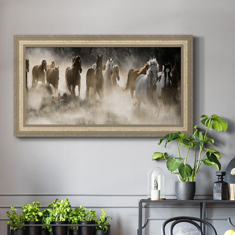 Kickin Up Dust - reproduction de photo sur toile, H 21 po x l 37 po x P 2,5 po