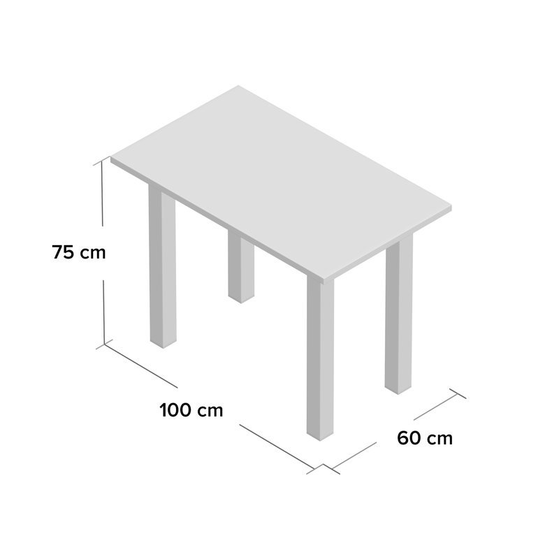 Solid Wood Dining Table, Dark brown
