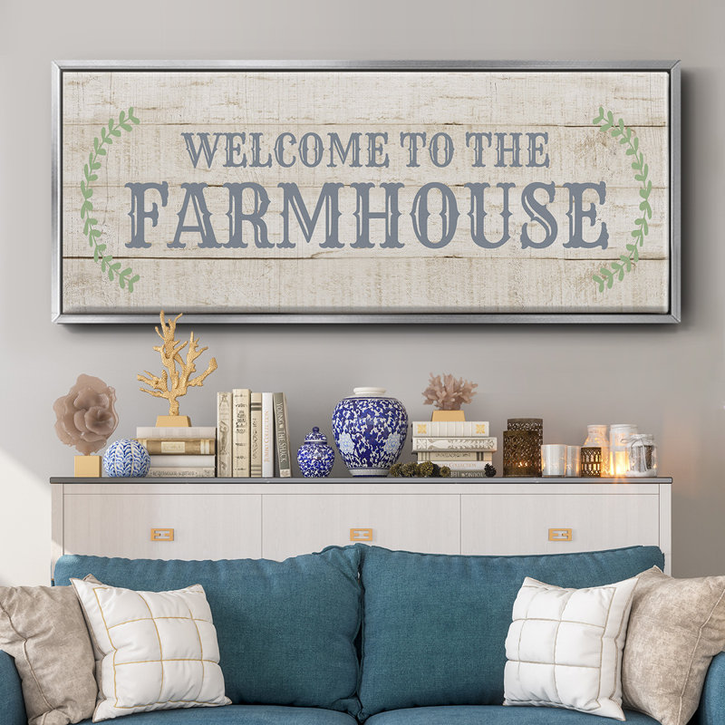 Welcome to the Farmhouse - Toile encadrée, H 24 po x l 60 po