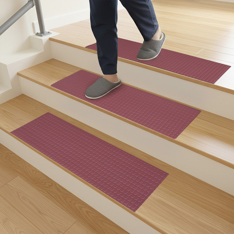 Tapis de marche en vinyle Block-Grip - 2 mm x 48 po x 10 po - noir (paquet de 6), Noir