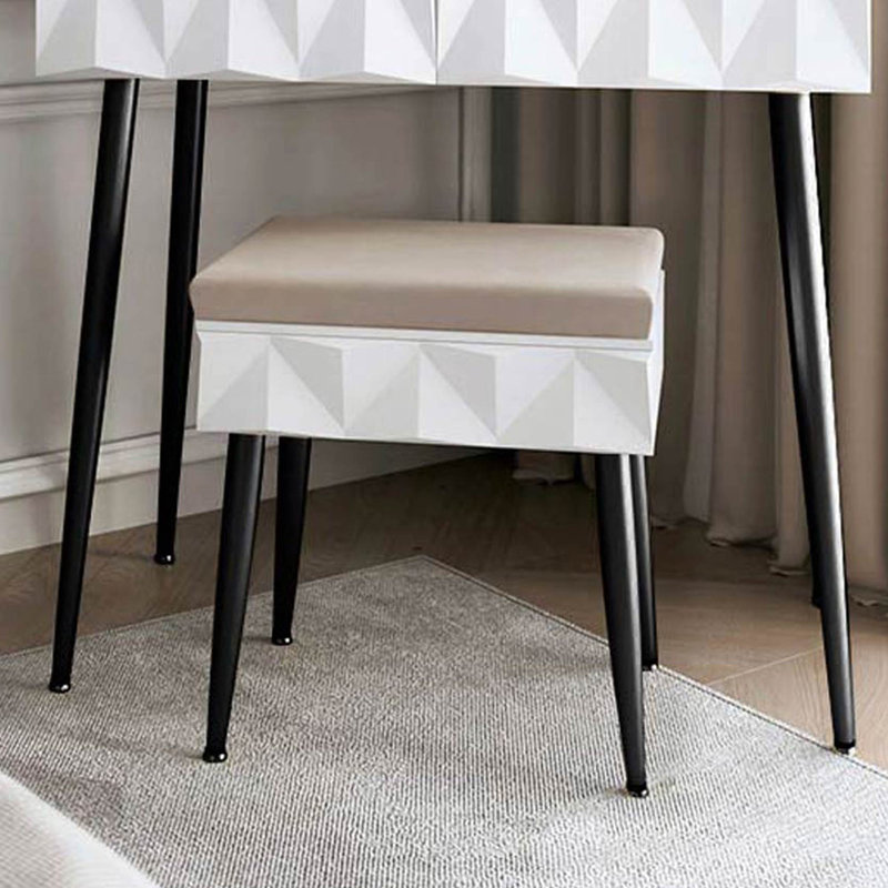 Manufactured Wood Accent Stool, Black