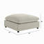 Tissu beige Cassandra Repose-pieds carré