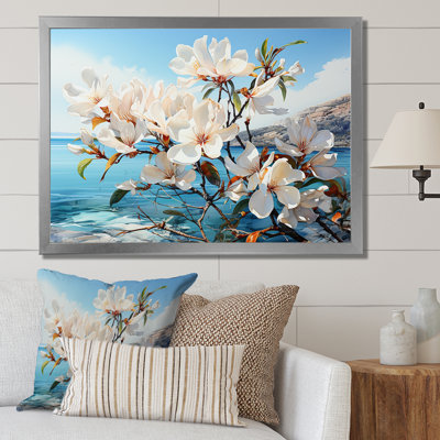 «White Plumeria Harmony By The Sea II», reproduction sur toile