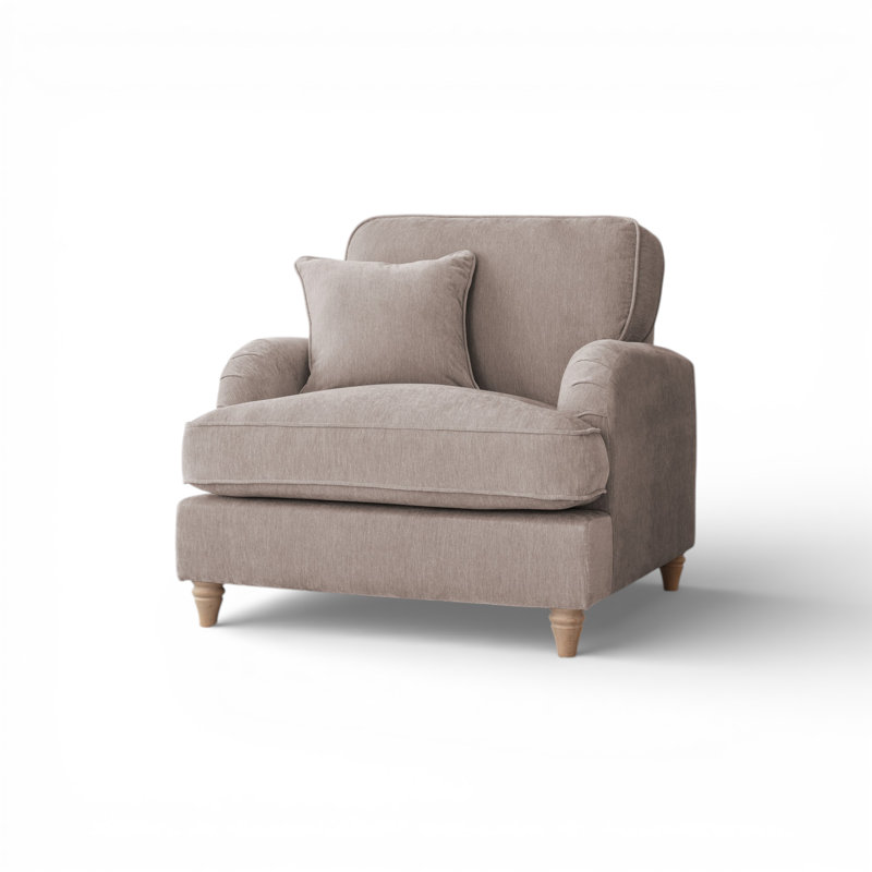 Galilee Upholstered Armchair, Putty