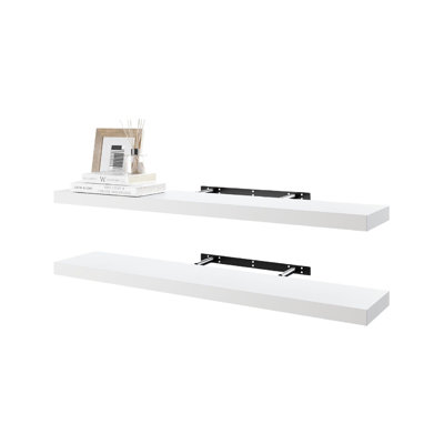 3.8 cm H x 80 cm W Floating Shelf Bookcase