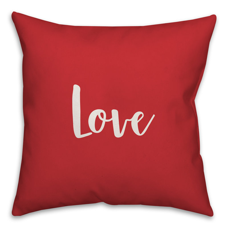  Coussin Love, Rouge / Blanc, Coussin décoratif