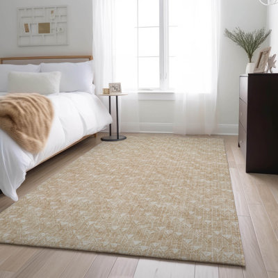 Premium Machine Washable Cerrito AMF514 Beige Rug