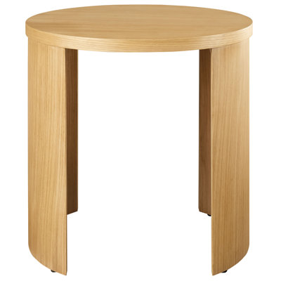 Aspect Round Wood End Table In Oak