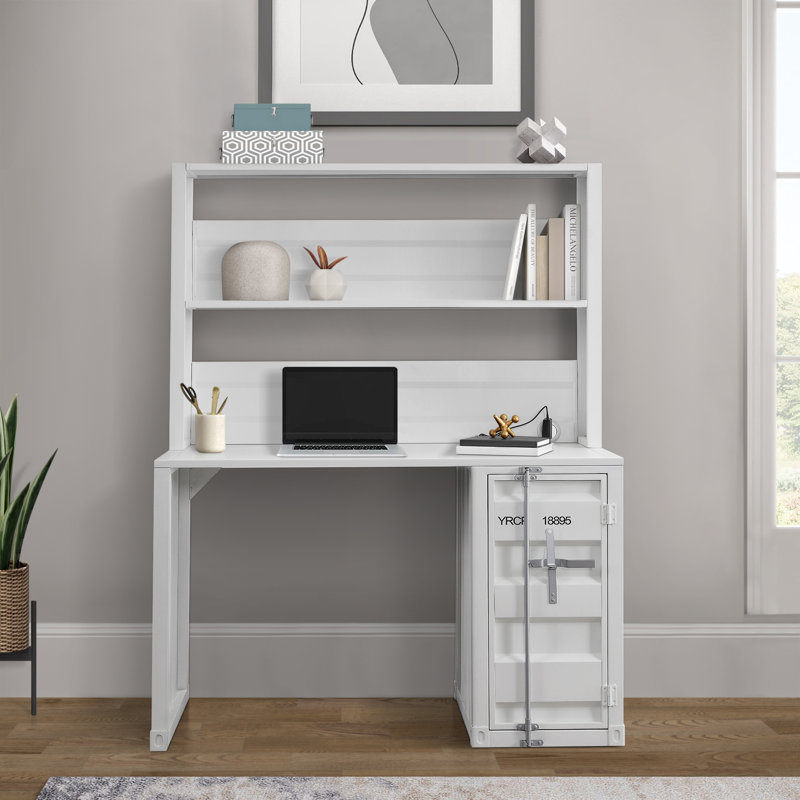 Bureau d'écriture en fer, H 59 po x l 48 po x P 24 po, Red