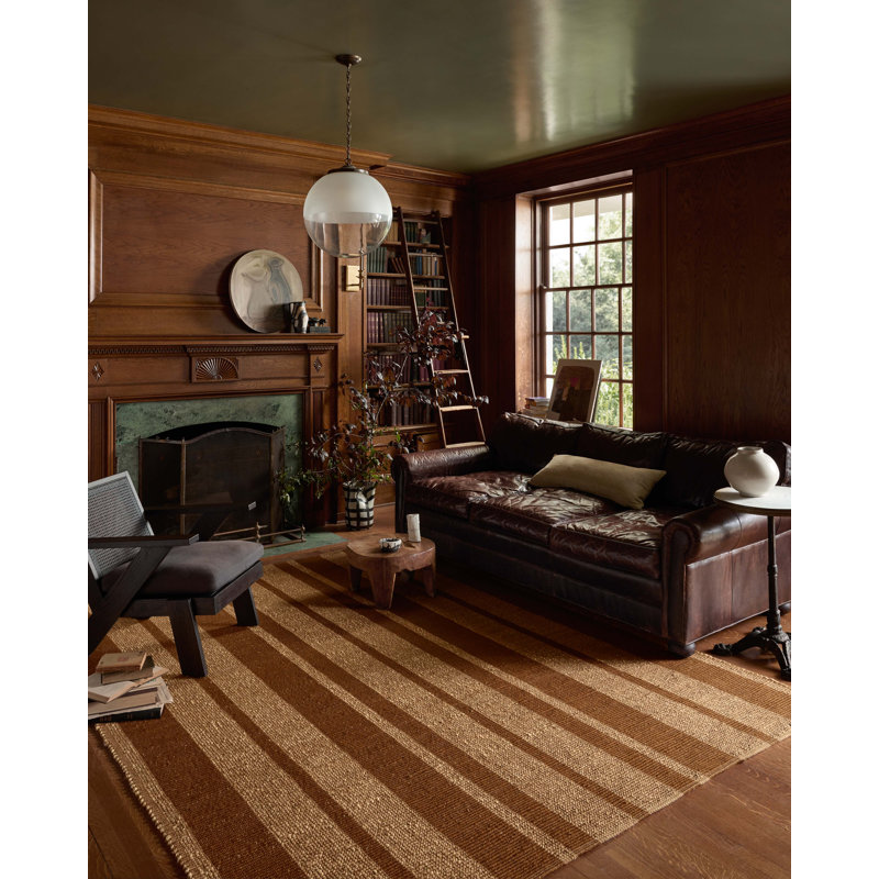 Leanne Ford x Loloi Weatherstaff Cinnamon / Natural Area Rug, Rectangle 7'9" x 9'9"