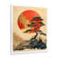 Décoration de coucher de soleil Bonsai doré orange - Japon I-132454202-132454199