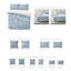 Ensemble de couvre-lit en coton bleu Elwood-109897470