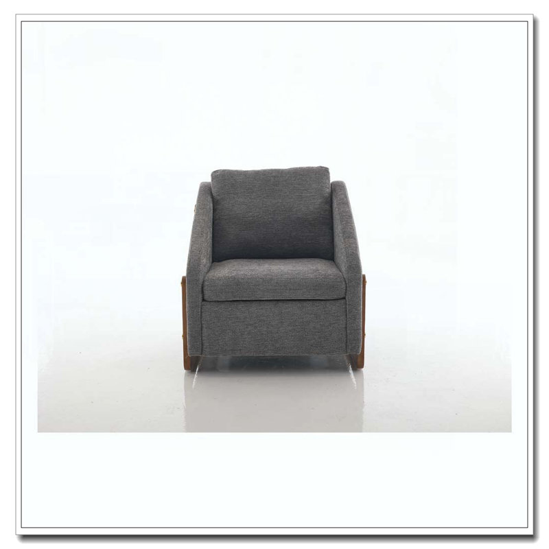 Fauteuil rembourré Chenille, Gris
