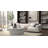 Rustic Gray 42" Round Coffee Table with Sculptural Cylindrical Design-109083867