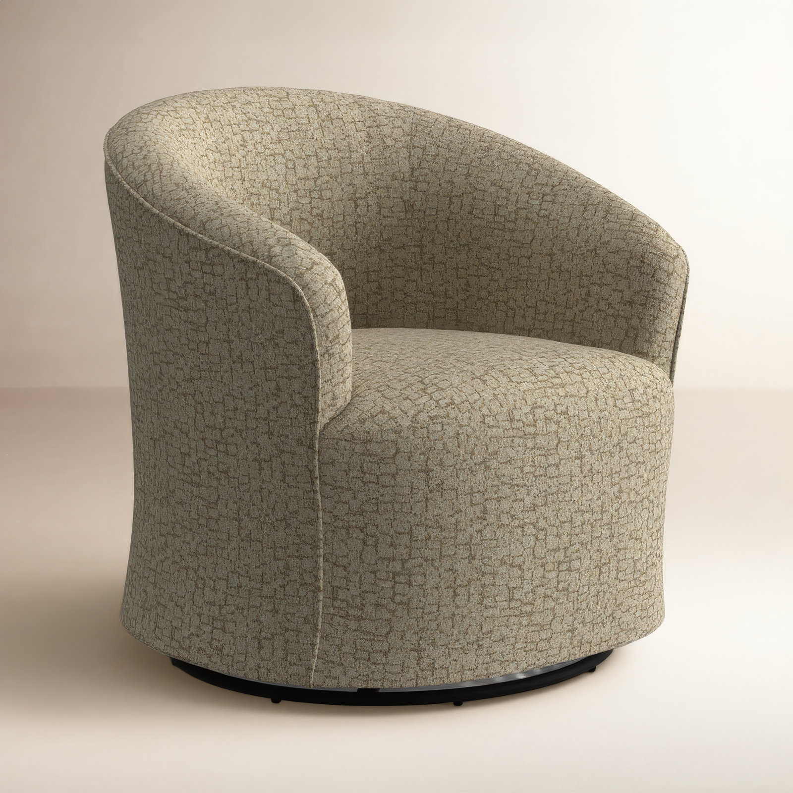 Jude Swivel Glider Accent Chair, Amsterdam Linen Performance