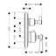 AXOR Montreux Thermostatic Trim With Volume Control Valve Trim Only-16192192