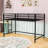 Twin Metal Loft Bed With Ladder And Guardrails