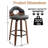 Leona Wooden Faux Leather Bar Stools-343979295-343979289