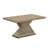 Contemporary Gold Dining Table Set with 6 - Swivel Chairs