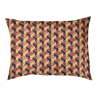 Chen Geometric Polyester Pet Bed