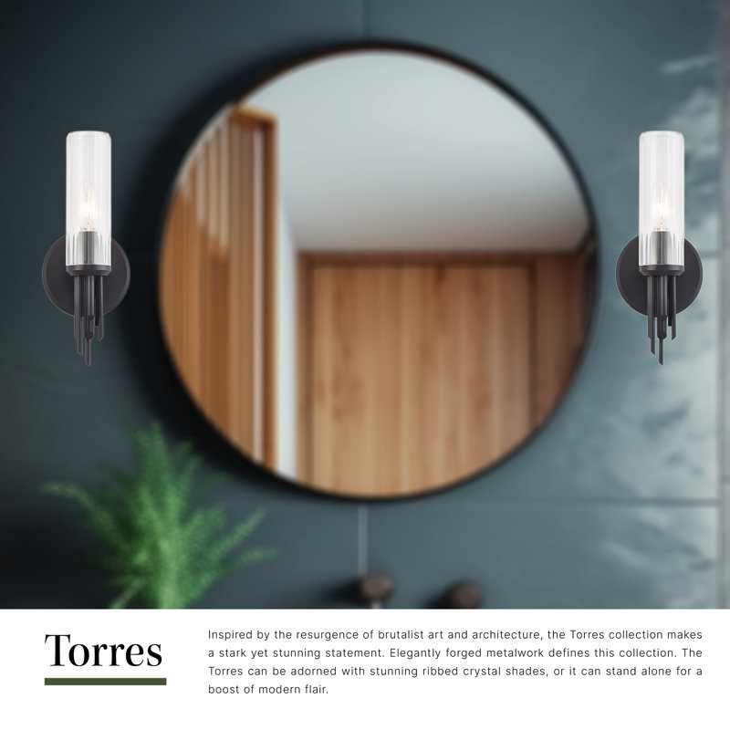 Torres 1 - Light Bath Sconce, Polished Nickel