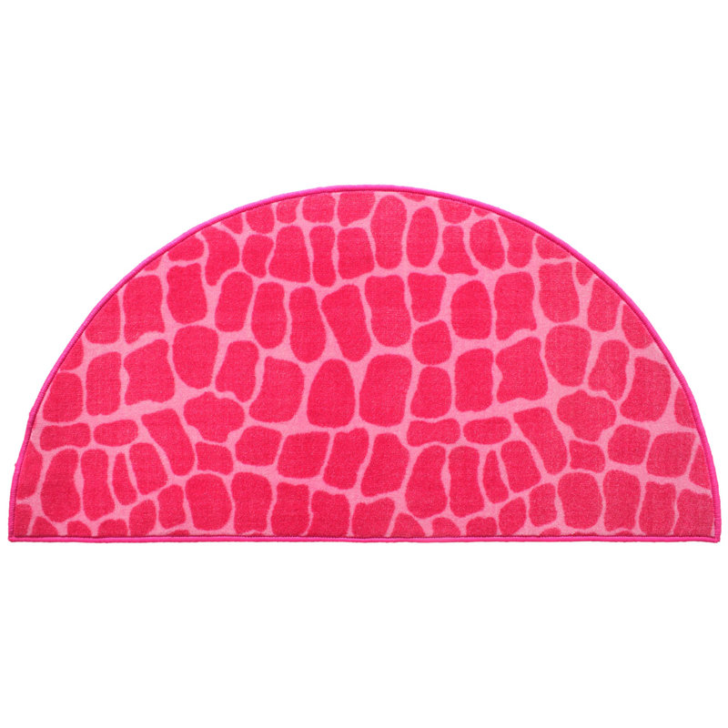 Tapis crocodile rose Furnish My Place, Demi-cercle 4 pi x 8 pi