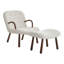 Kepper Upholstered Armchair with Footstool