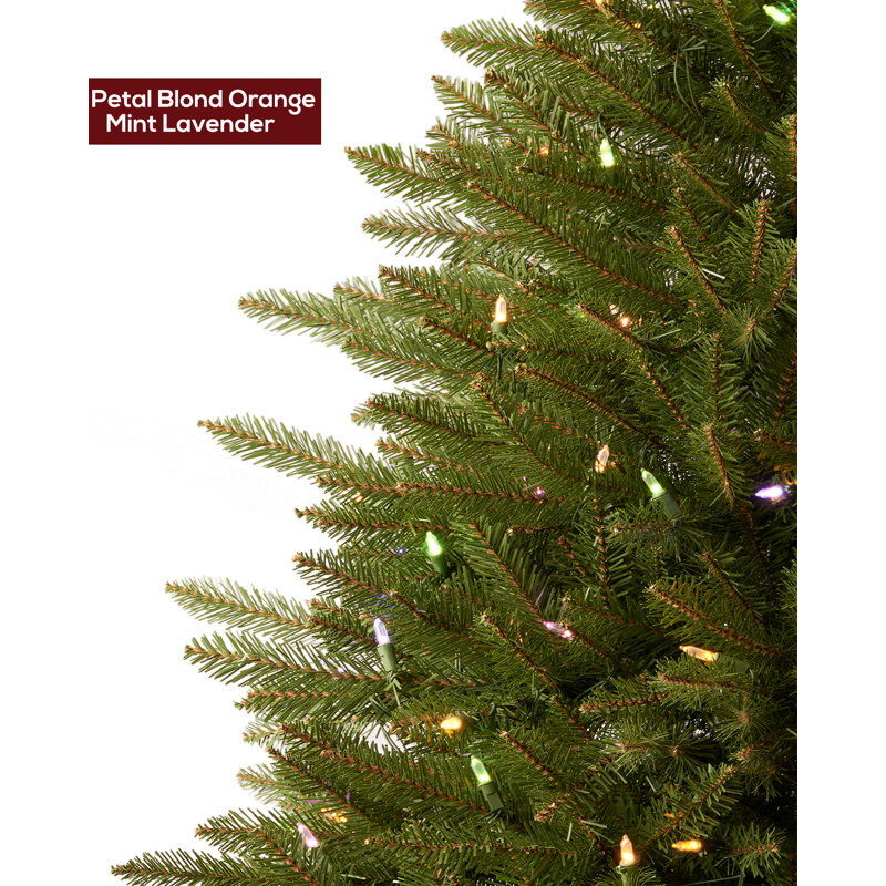 Artificial Fir Christmas Tree with Color & Clear Lights, 7.5 ft.