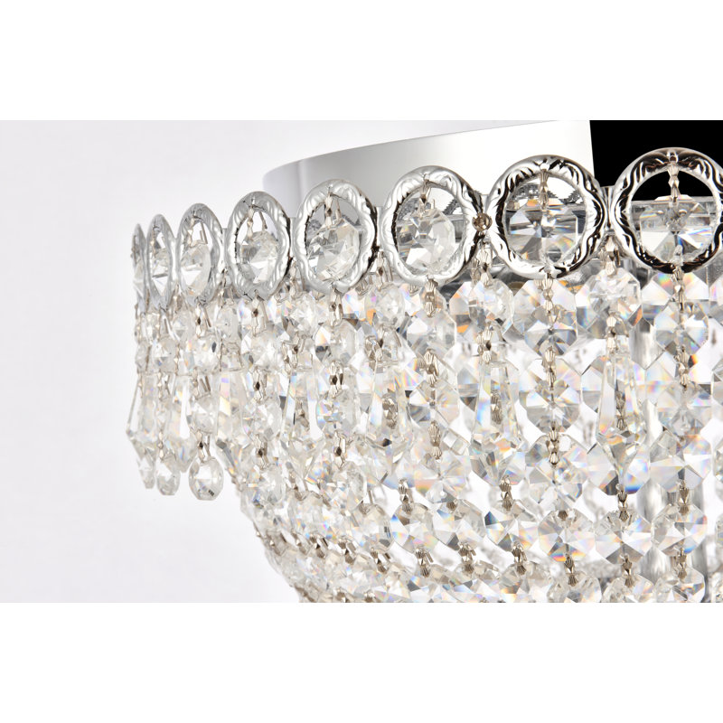 Plafonnier encastré 16 po à 4 lumières Stoltz, Chrome