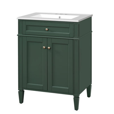 Meuble-lavabo 24 po avec comptoir en céramique