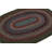 One-of-a-Kind Oval 4’x5’ 1920s Oval Wool Area Rug Blue, Brown, Red, Beige
