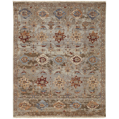 Leylan Wool Oriental Area Rug in Brown