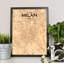 Milan City Map - No Frame Print-921150176