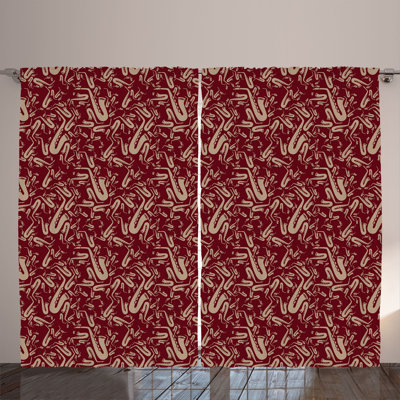 Christiansburg Polyester Semi Sheer Curtain Pair