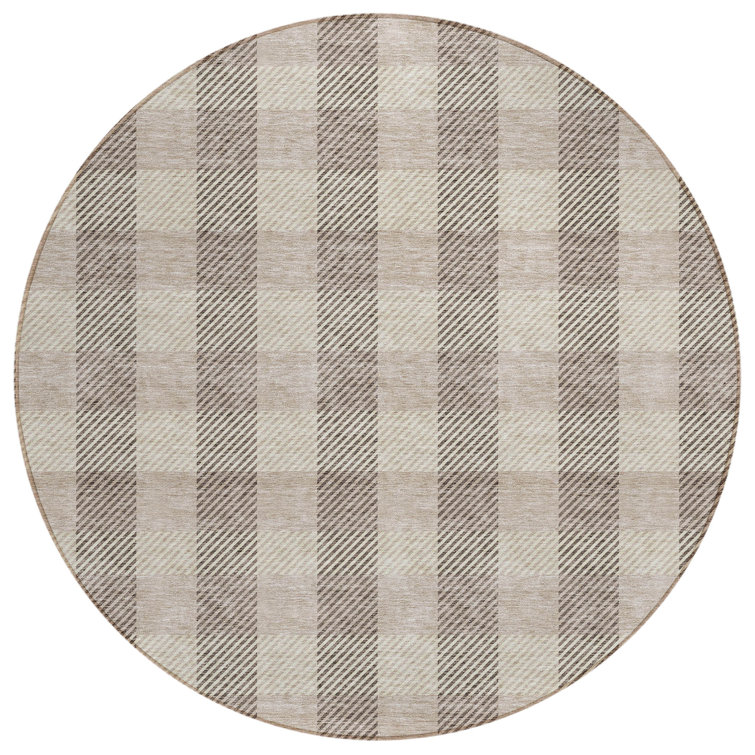 Colzie Machine Woven Plaid Indoor / Outdoor Rug