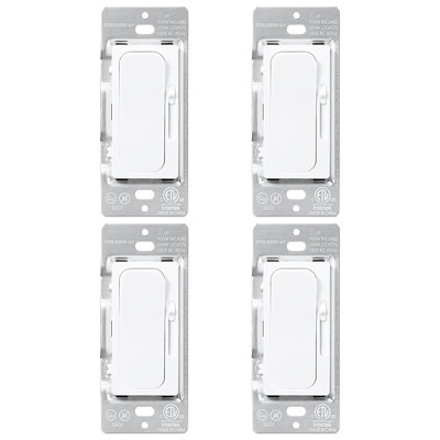 Dimmer Switch For Led Bulbs, 3-Way & Single Pole, 200W Led And Cfl Compatible, 600W Incandescent
