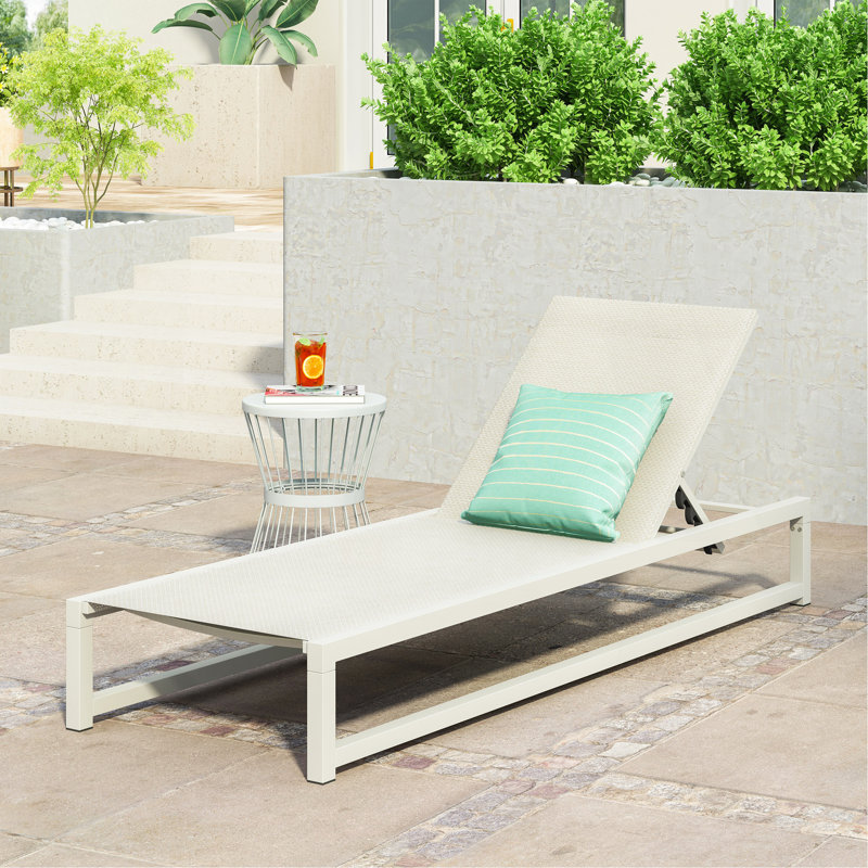 Chaise Lounge, White