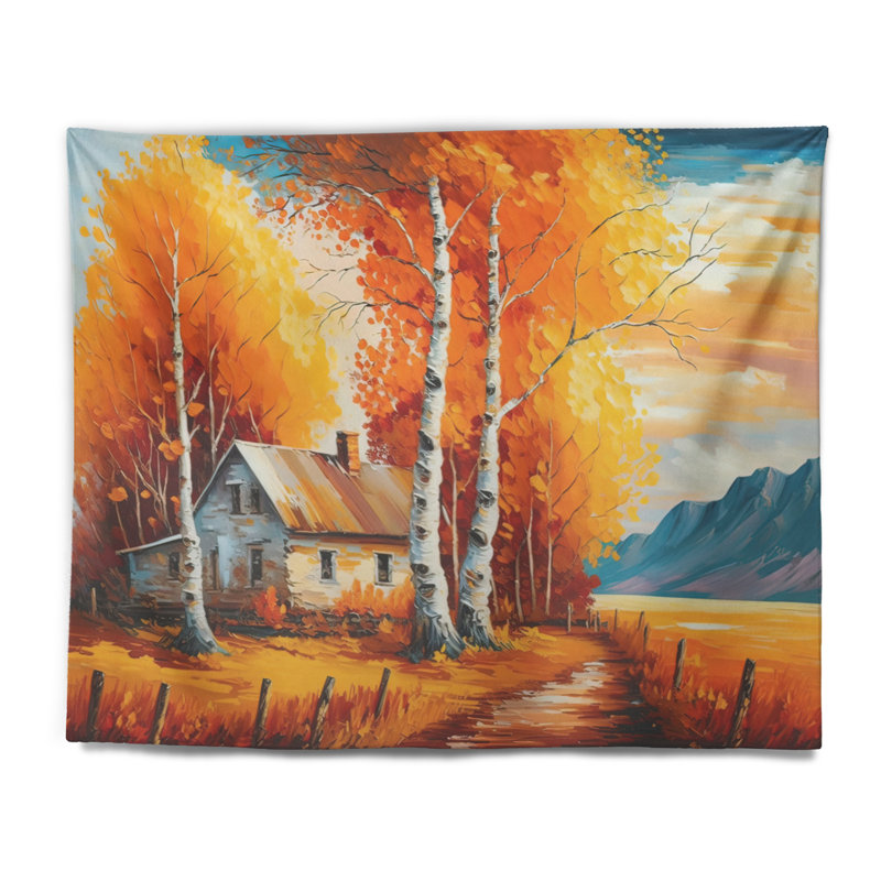 - Tapisserie murale paysage, H 32 po x l 39 po