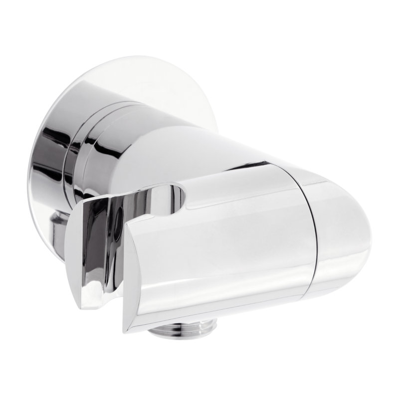 Support de douche à main avec coude d'alimentation FundamentALL, Polished Chrome